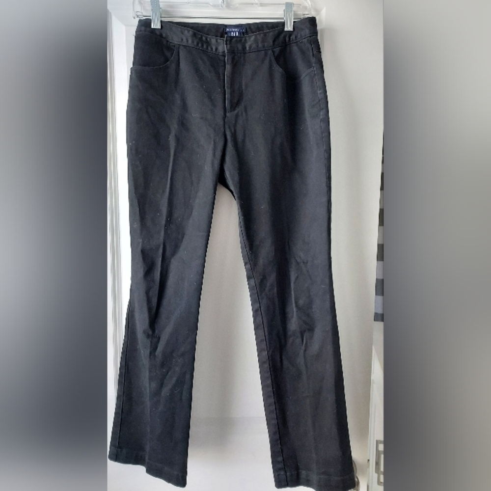 GAP Womens Pants 6 Stretch Straight  Leg Chino Pants Black Goth Grunge Basic